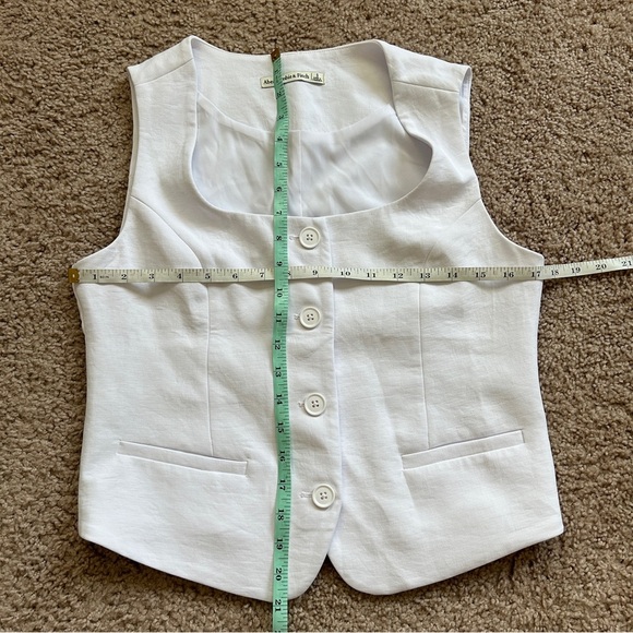 Abercrombie & Fitch Mara Premium Crepe Vest Squareneck Set Top Size Small - Picture 9 of 9
